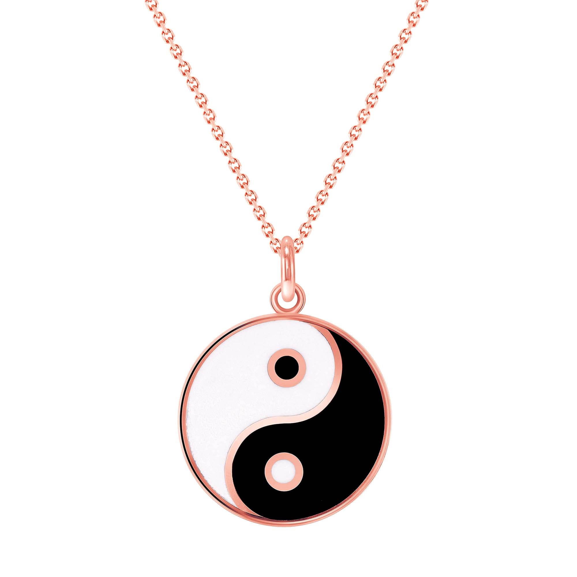 14k Solid Gold Yin Yang Pendant Necklace for Women & Men - Handmade in USA - Spiritual & Meditation Jewelry Gift for Yoga, Mindfulness & Harmony