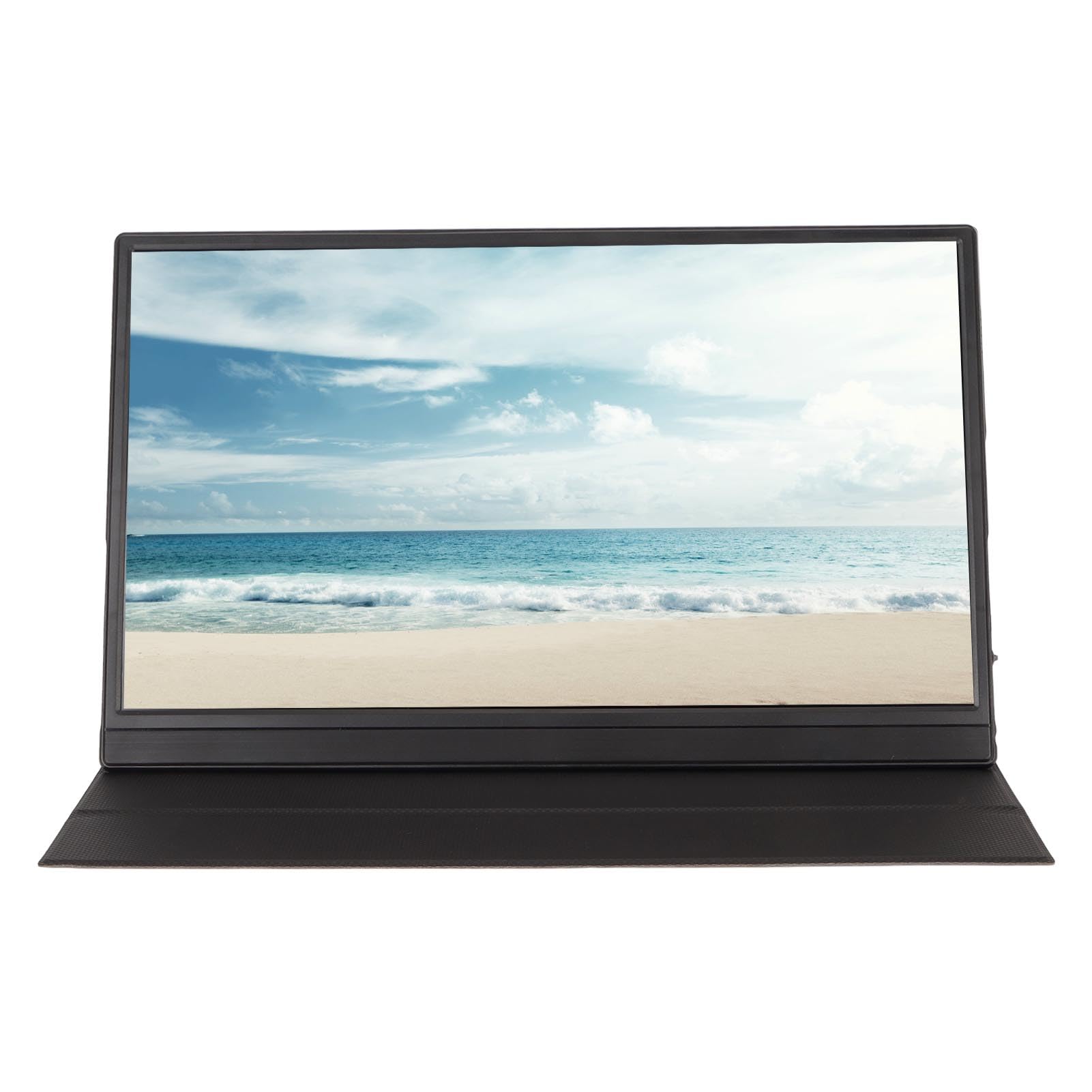 15.6 Inch Portable Monitor for Laptop - Plug and Play USB-C Travel Monitor with 100-240V EU Plug - Perfect for Business Trips, Gaming & Remote Work