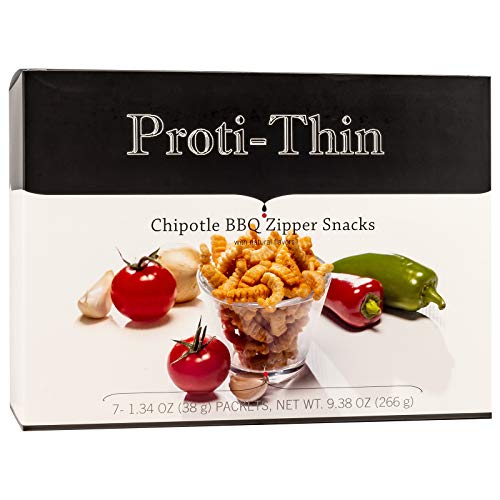 High Protein Chipotle BBQ Snacks - 15g Protein, Low Calorie, Low Fat, Sugar Free, Gluten Free, Aspartame Free, Keto & Ideal Protein Friendly - Crunchy Healthy Diet Snacks (7 Count Box) - Perfect for On-the-Go, Work, School & Weight Loss Journeys