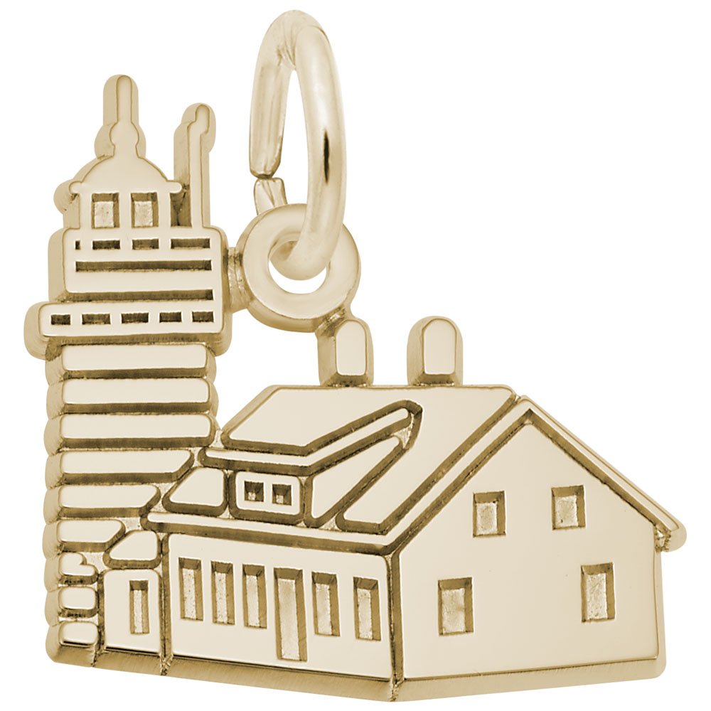 Quoddy Head Lighthouse Charm - Sterling Silver Pendant for Bracelets & Necklaces - Perfect for Travel Lovers & Coastal Decor Gifts