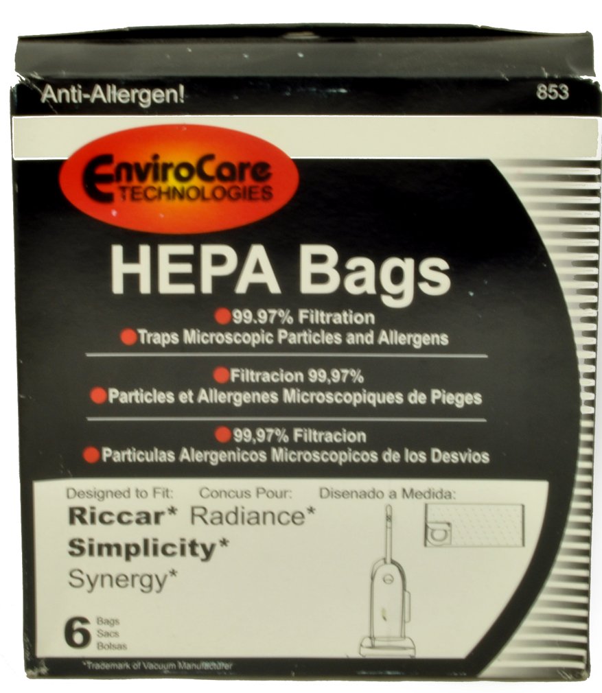 Riccar Simplicity Upright Vacuum Cleaner Bags - Genuine Replacement Filters for Powerful Suction | Perfect for Pet Hair, Allergies & Deep Cleaning Carpets | Home & Office Use