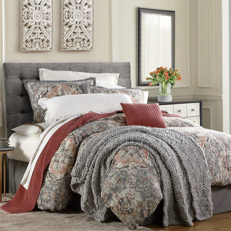 Carmen Kilim Bedding Set - Bohemian Style Duvet Cover & Pillowcases - 100% Cotton Ethnic Print Bedding - Perfect for Boho Chic, Farmhouse, or Eclectic Home Decor