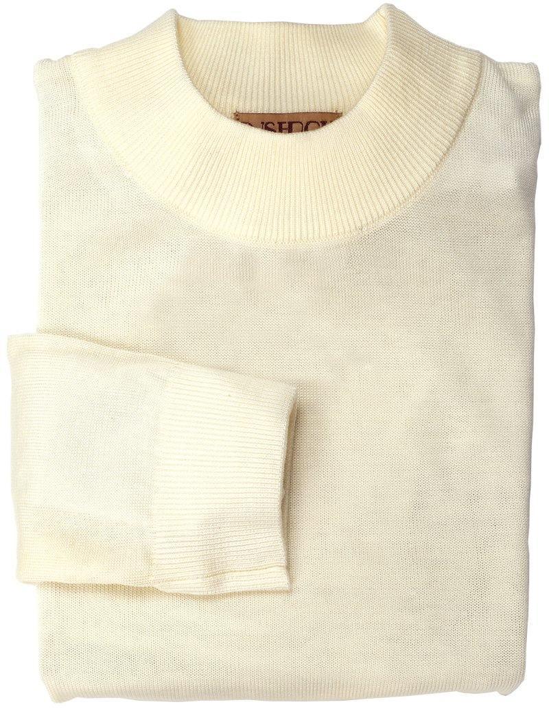 Mock Neck Sweater Women's Off White - Cozy Winter Pullover for Casual Outfits & Office Wear