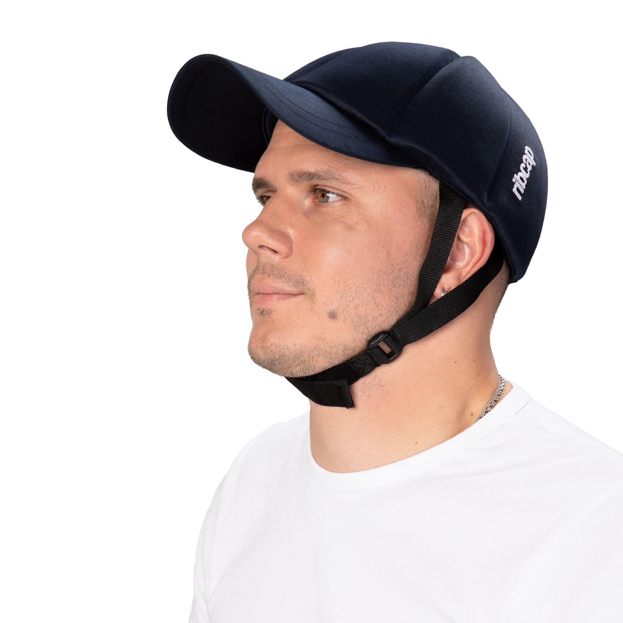 Ribcap Baseball Cap - Medical Grade Protective Helmet with Adjustable Chin Strap | Navy Blue | Size L-XL | Perfect for Chemotherapy, Radiation & Outdoor Activities