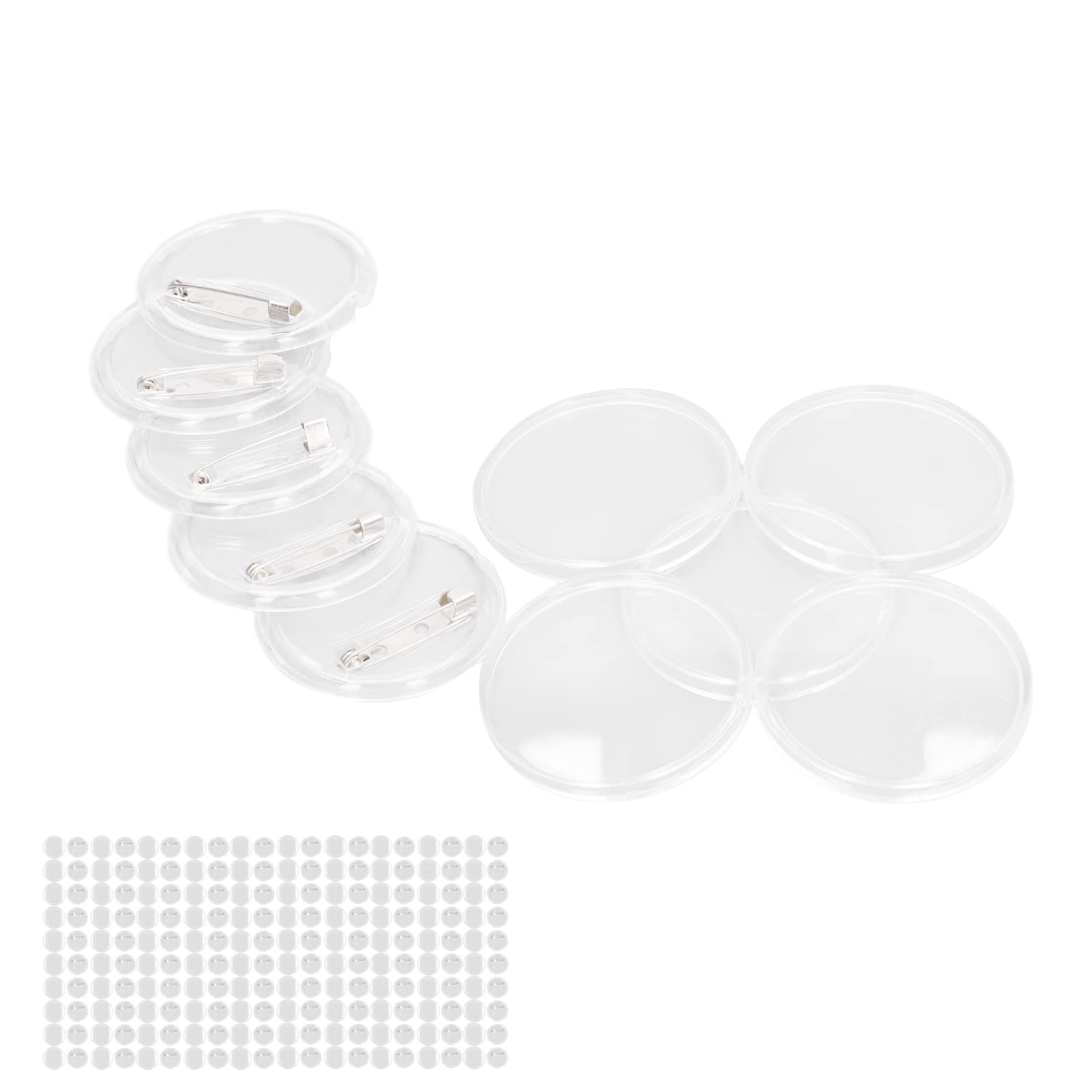 Button Badge Maker Kit - 100 Sets 25mm Blank DIY Pin Buttons for Crafts, Events & Promotions | Easy to Use Custom Badge Press Machine for School Projects, Party Favors & Business Branding
