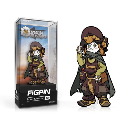 Cannon Busters: FiGPiN Enamel Pin Casey Turnbuckle [335] - Anime Collectible for Fans, Perfect for Backpacks, Jackets & Pin Displays