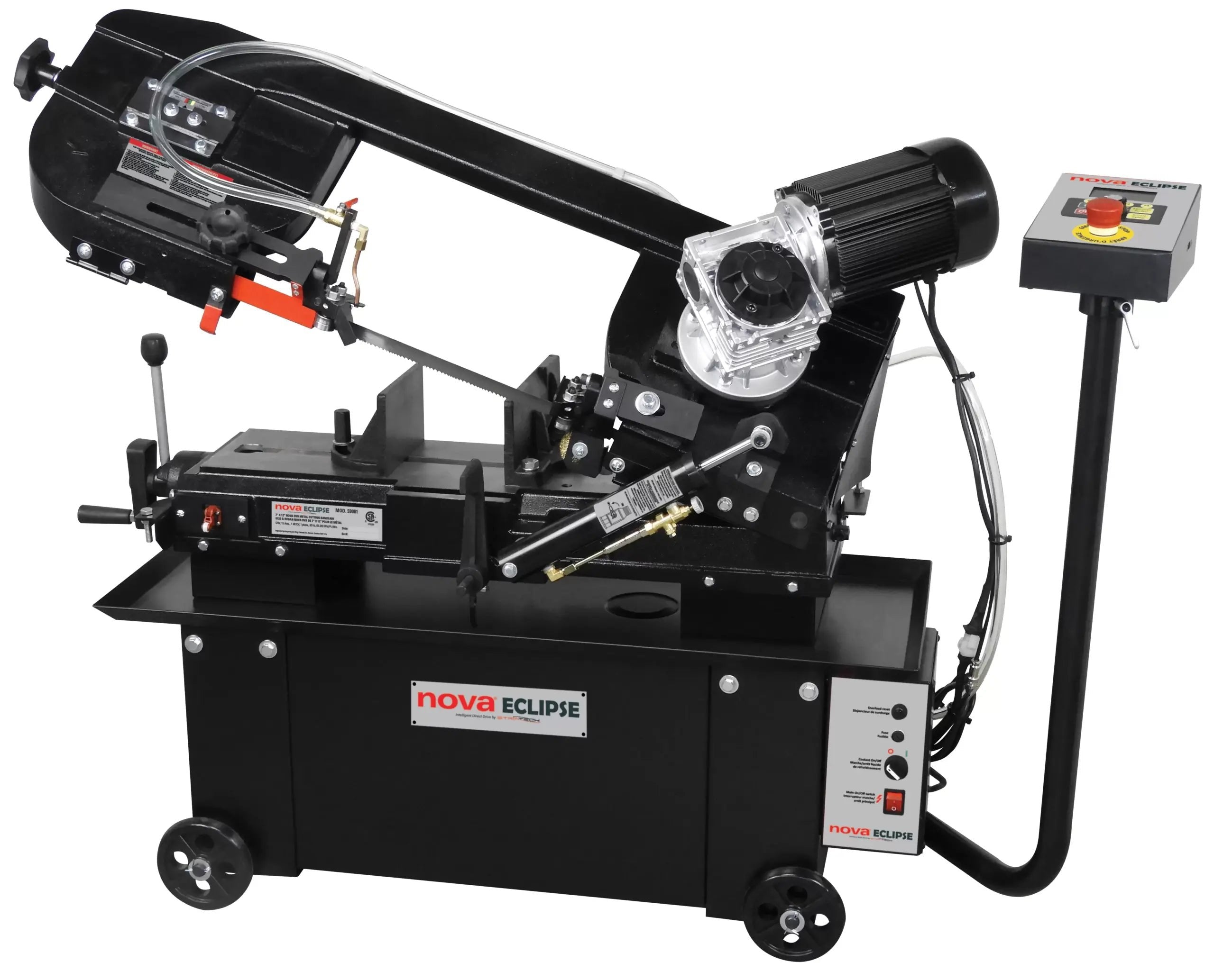 KING 59001 NOVA ECLIPSE DVR 1HP 7” X 12” Metal Cutting Bandsaw - Professional Workshop & DIY Metalworking Tool for Cutting Steel, Aluminum & More