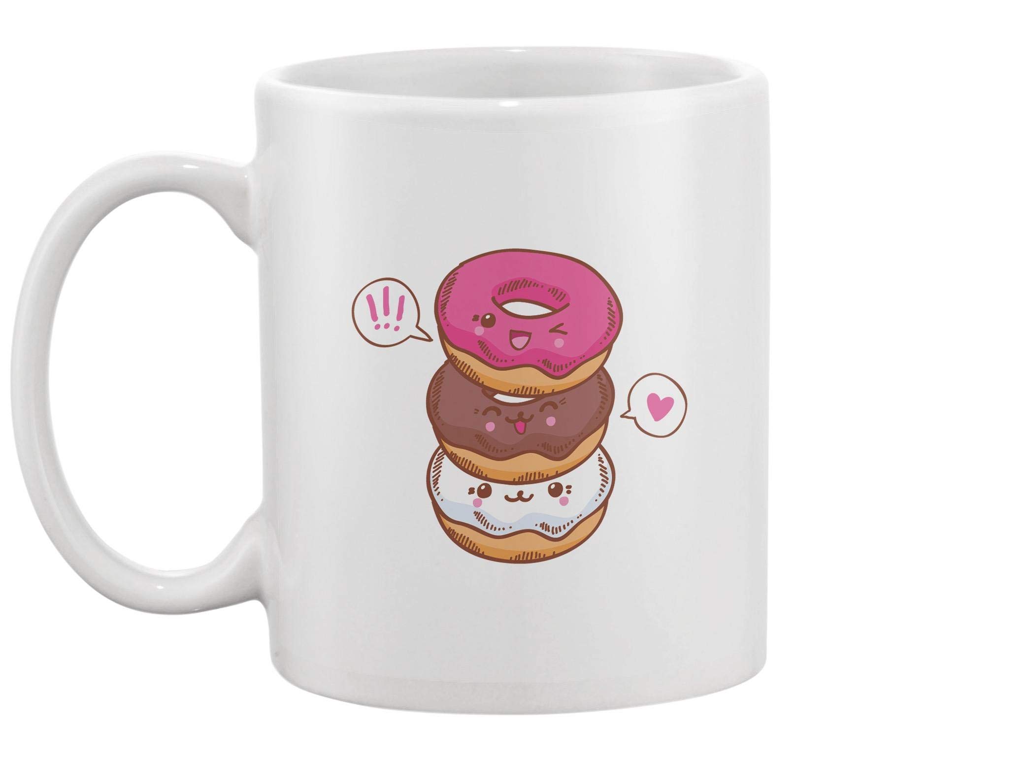 Adorable Kawaii Donut Mug - Cute Ceramic Coffee Cup for Tea & Hot Drinks - Perfect Gift for Anime Lovers & Dessert Enthusiasts