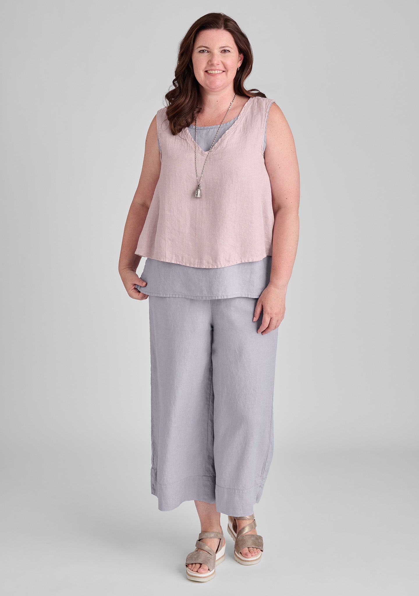 Breathable Vented Cuff Linen Pants with Elastic Waistband - Comfortable Summer Casual Wear for Women & Men