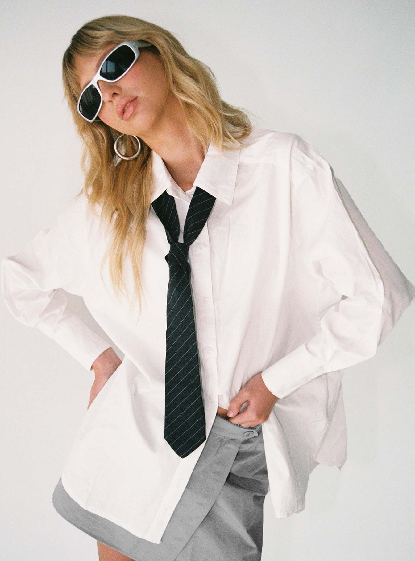 Adalia Women's White Shirt - Casual Short Sleeve Blouse for Work, Office & Everyday Wear | Comfortable & Stylish Top for Spring & Summer Outfits