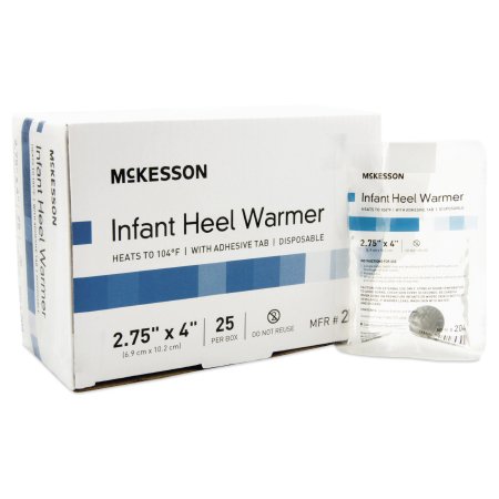 McKesson Disposable Infant Heel Warmer - One Size Fits Most - Sodium Acetate & Water Activated - Perfect for Newborn Care & Hospital Use