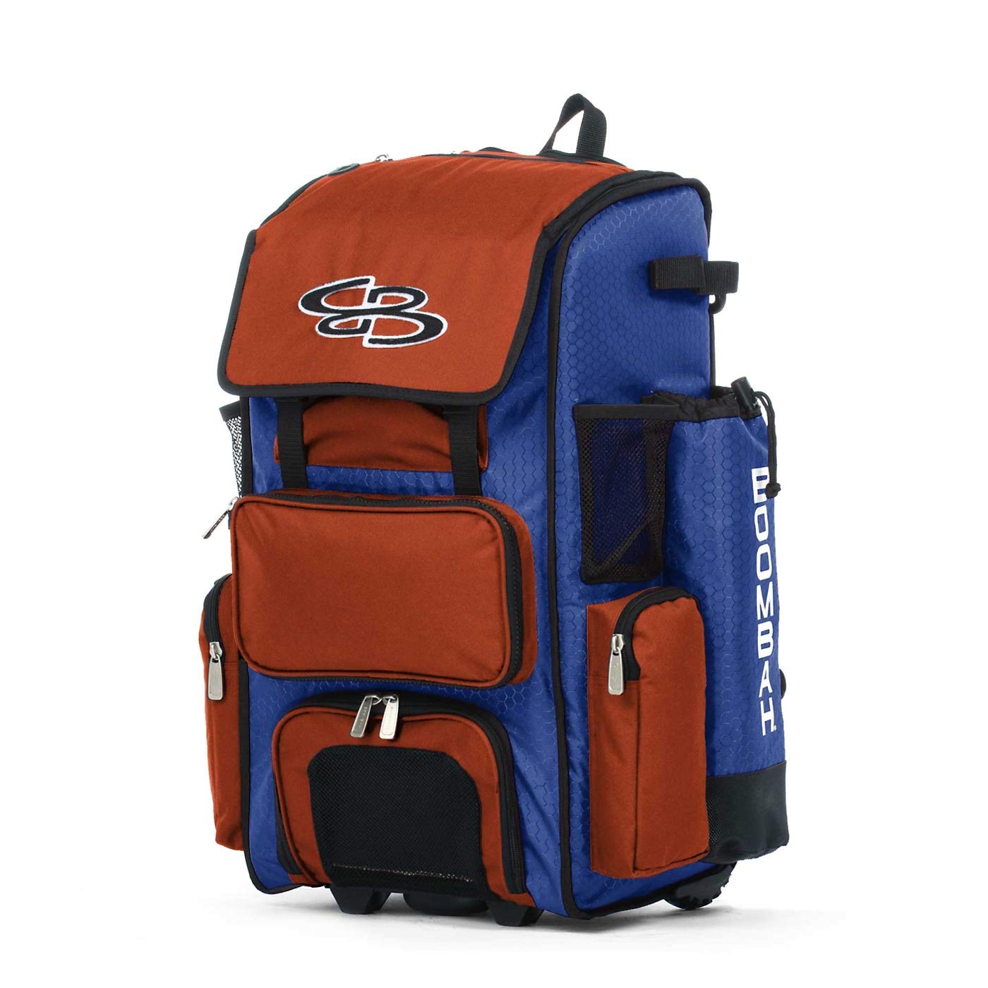 Boombah Superpack Hybrid Rolling Bat Bag - Wheeled & Backpack Style for Baseball & Softball Players | Perfect for Travel & Team Games