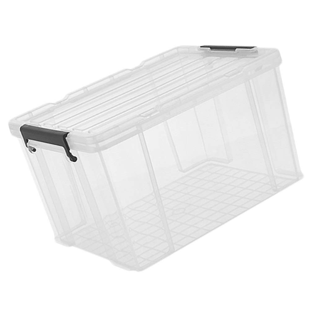 1pc Plastic Storage Box with Lid - Organizer for Clothes, Sundries & Household Items | Space-Saving Home, Office & Closet Organization Solution