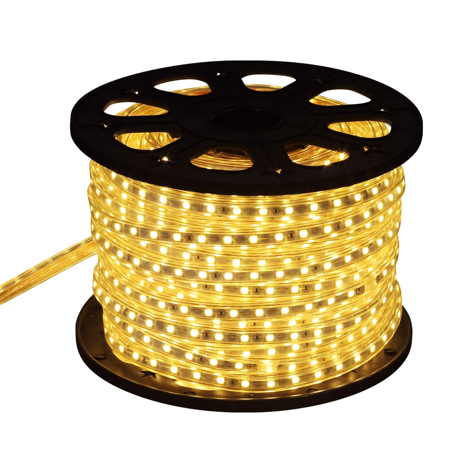 150Ft LED Strip Lights Waterproof Outdoor - 2700 LEDs SMD5050 110V Flexible Rope Lighting for Patio, Deck, Garden, Bedroom - Warm White UL&ETL Certified | Perfect for Holiday Decor, Landscape Lighting & Home Ambiance