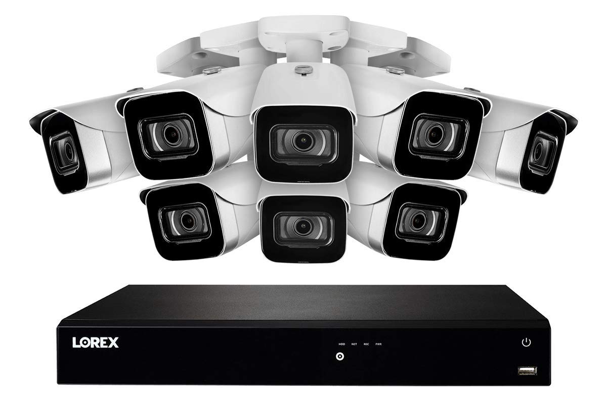 16-Channel 4K (8MP) Fusion NVR Security System with 8 IP Cameras - White | 24/7 Home & Business Surveillance, Smart Motion Detection, Remote Monitoring