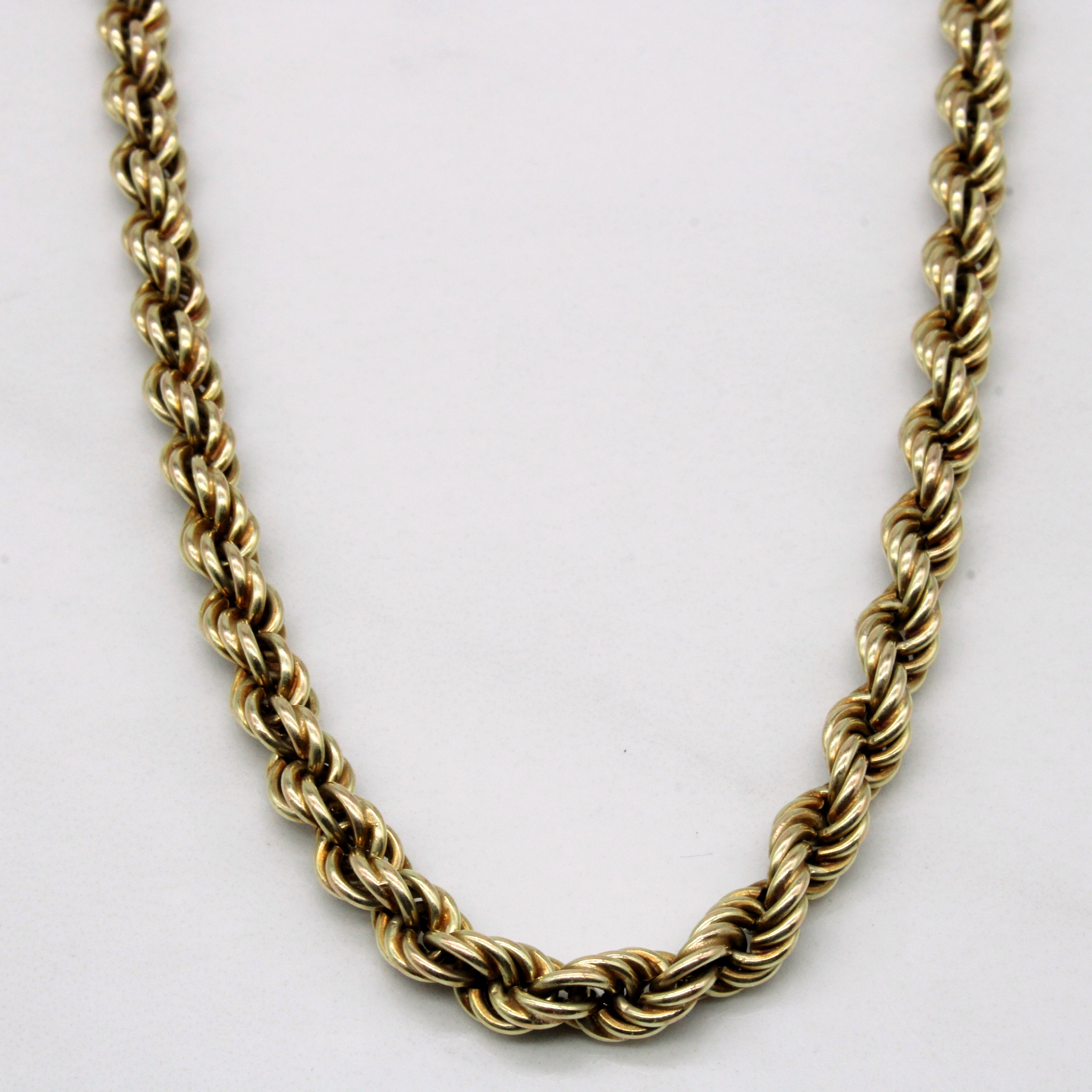 10K Yellow Gold Rope Chain Necklace 24 Inches - Durable & Stylish Jewelry for Men and Women - Perfect for Everyday Wear, Gifts & Special Occasions