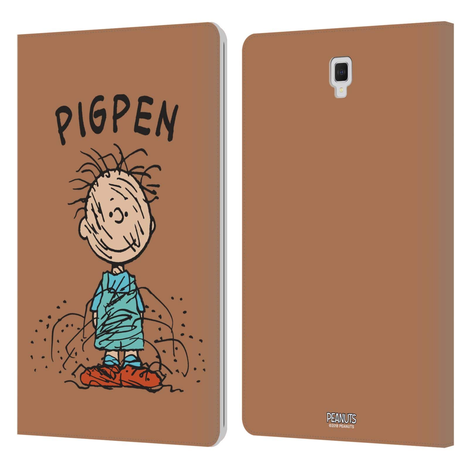 Head Case Designs Peanuts Pigpen Leather Book Wallet Case for Galaxy Tab S4 10.5 (2018) - Officially Licensed Protective Cover for Work, School & Travel
