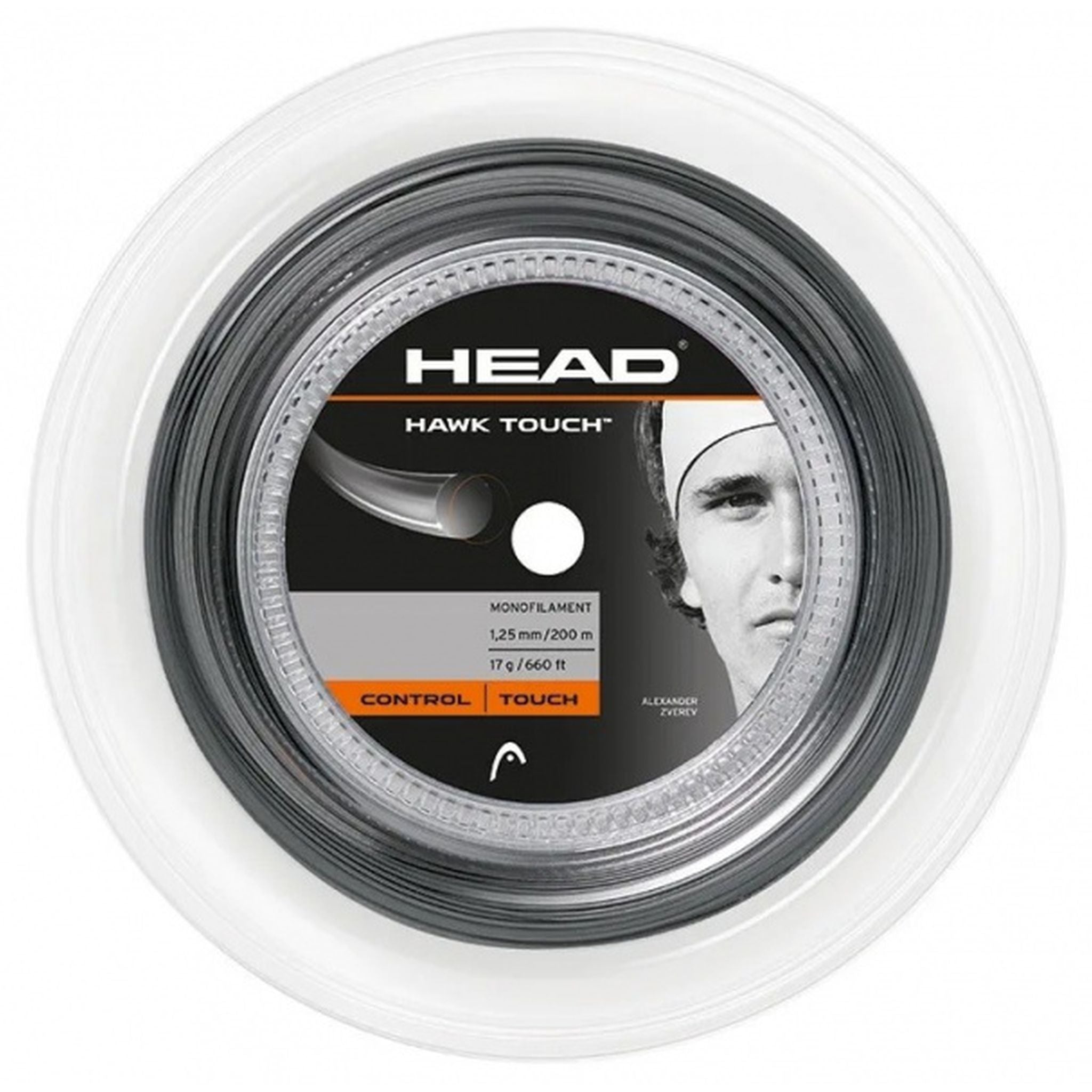 HEAD Hawk Touch 17 1.25 Tennis String Reel - Premium Polyester String for Power & Control - Perfect for Competitive Players & Club Level Matches