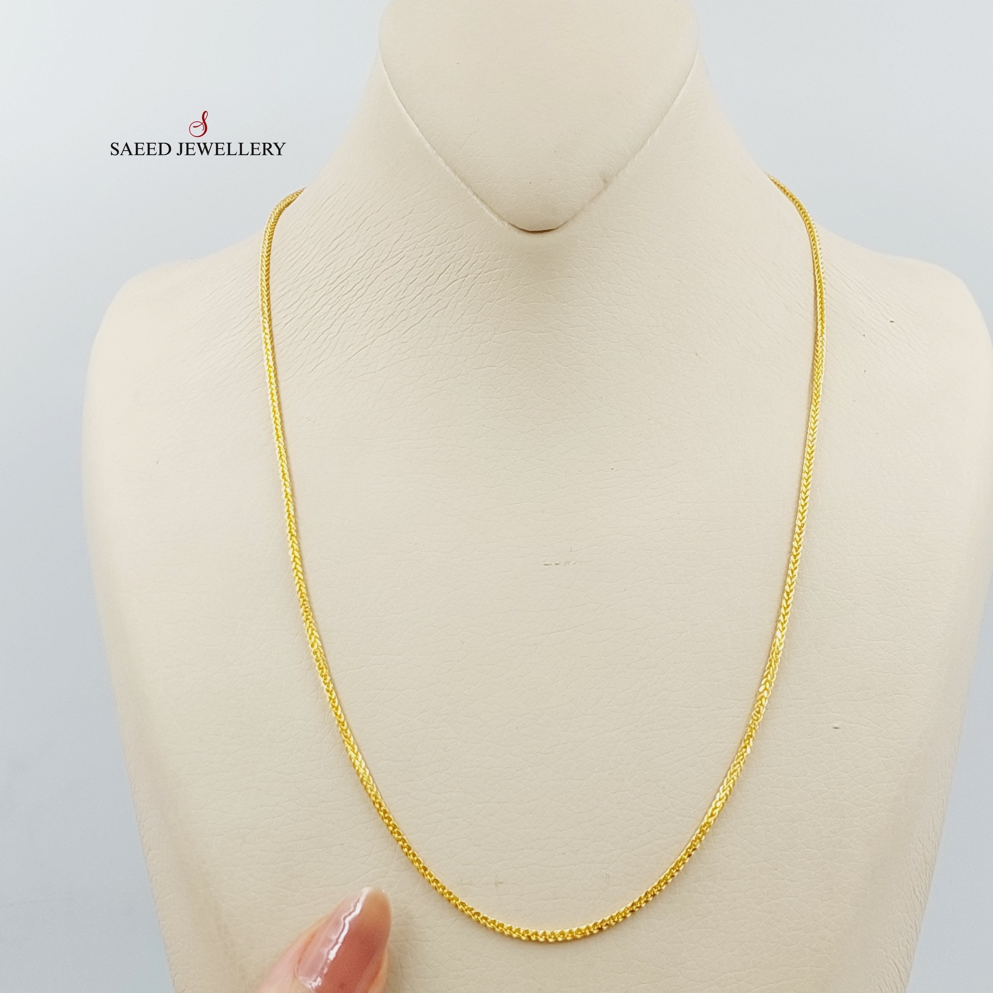 1.5mm Franco Chain Necklace 50cm - 18K Gold Plated Cuban Link Chain for Men & Women - Perfect for Layering, Gifting & Everyday Wear