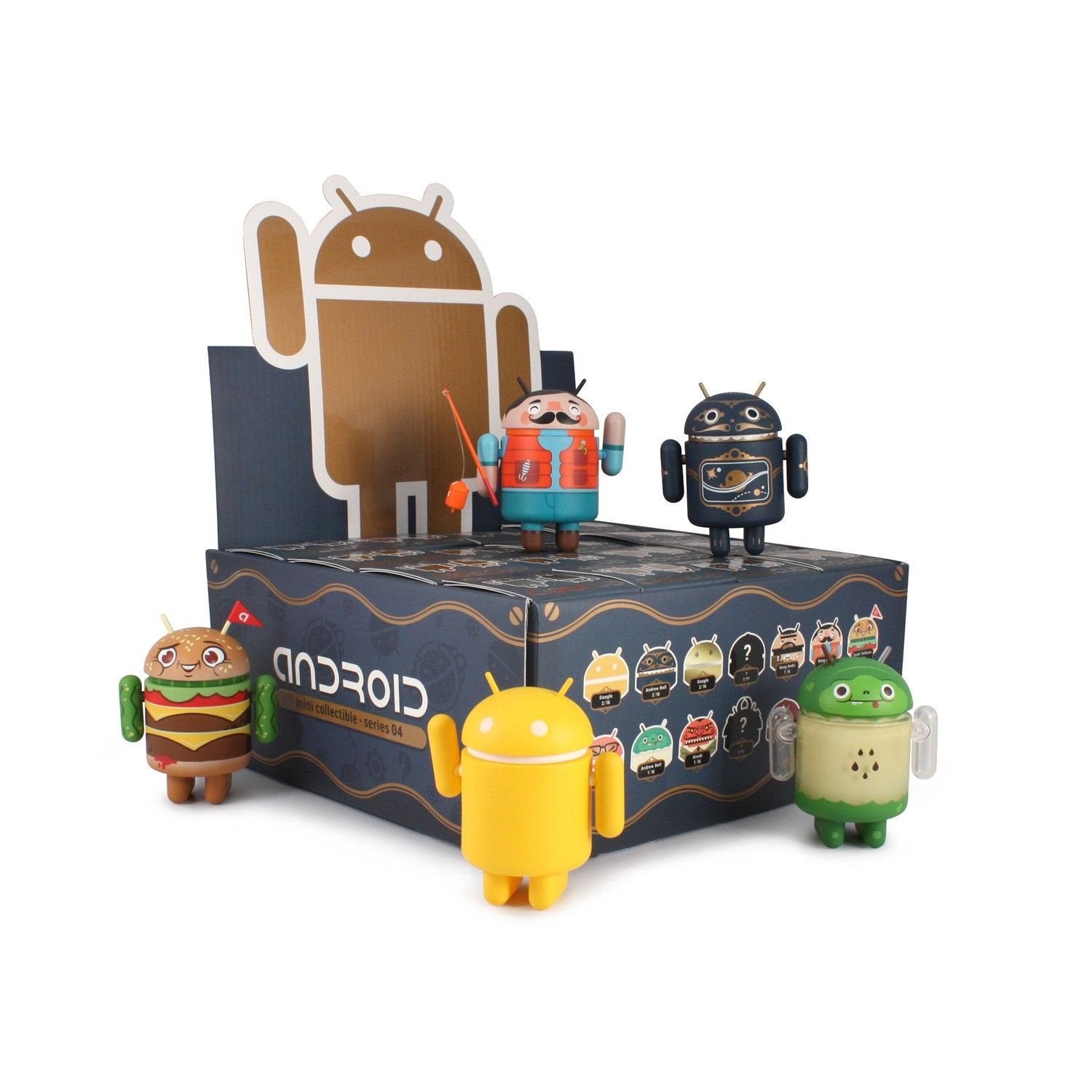 Android Mini Collectible Series 4 (Case of 16) - Cute Mini Figures for Display, Gifts & Party Favors - Perfect for Home Decor, Office Desk & Kids Playroom