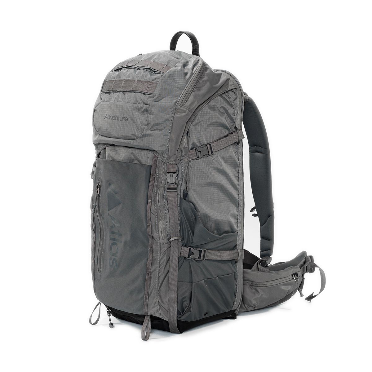 Atlas Adventure Medium Backpack - Waterproof Hiking Backpack for Men & Women, Lightweight Travel Daypack with Laptop Compartment (Gray) - Perfect for Outdoor Camping, Hiking, and Daily Commute