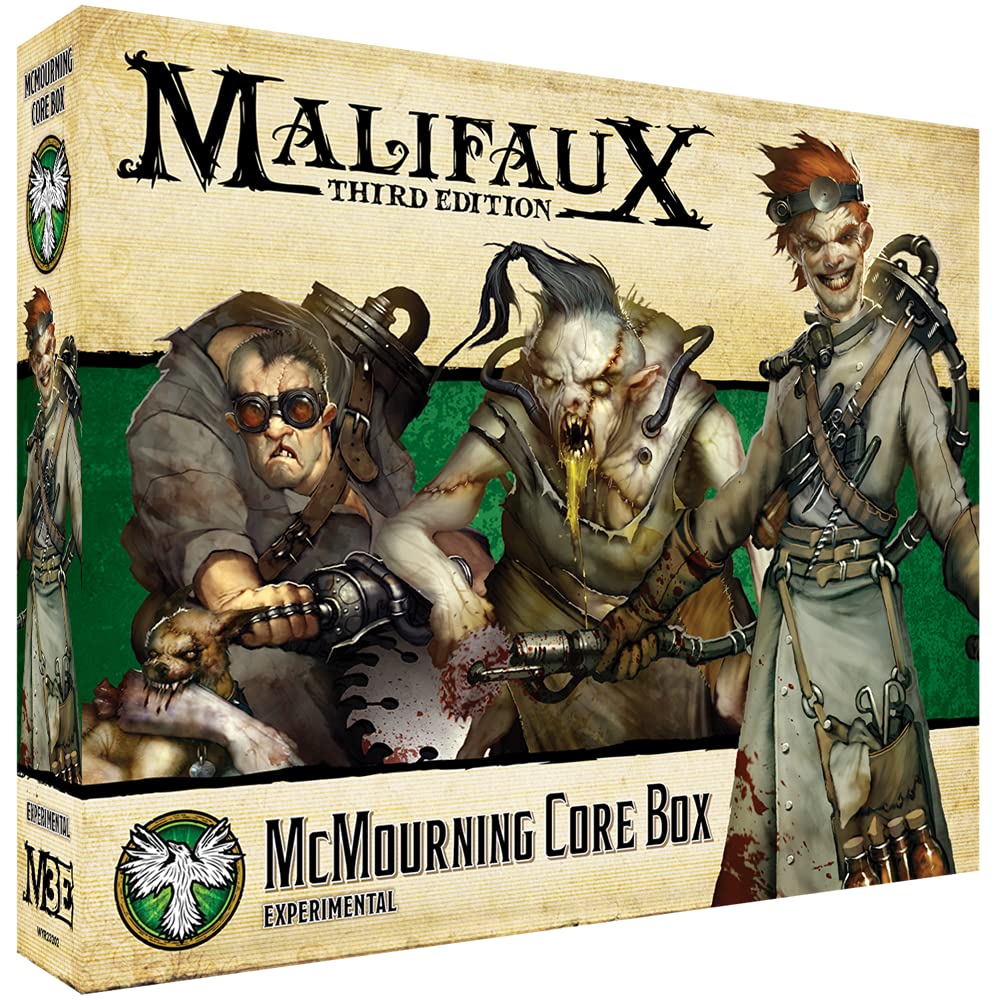 Malifaux: McMourning Core Box (23202) - Miniature Tabletop Game Set for Horror & Steampunk Wargaming Enthusiasts | Perfect for Collectors & Competitive Play
