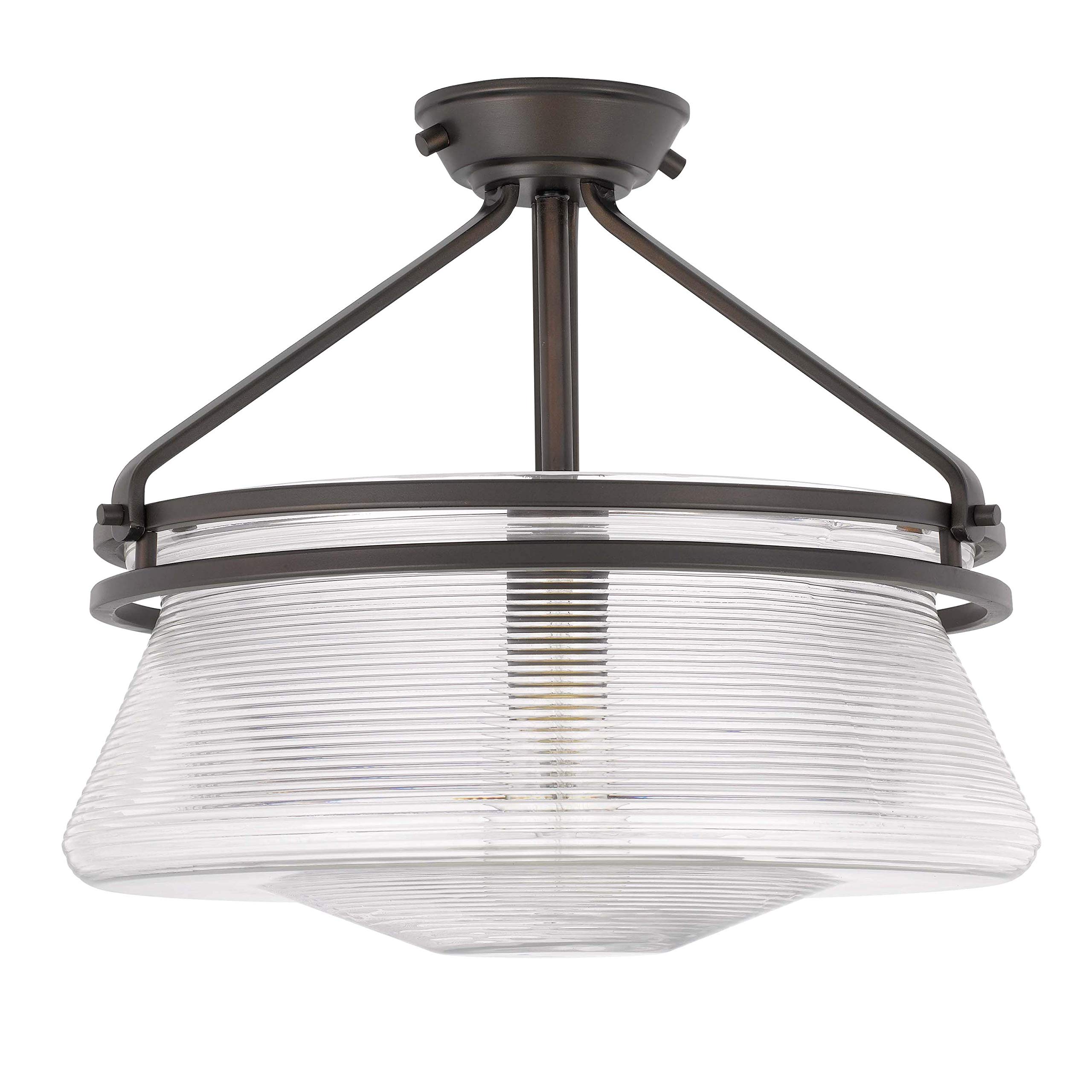 Vintage Semi-Flush Mount Ceiling Light Fixture - 14