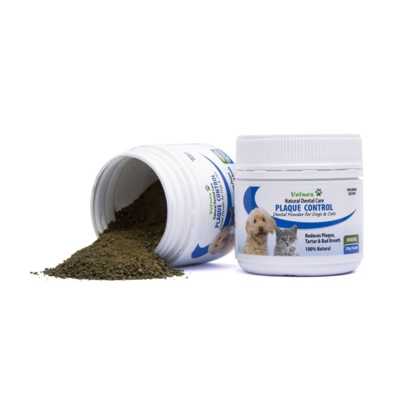 Vetnex Plaque Control Dental Powder for Dogs & Cats - 100g Oral Care Solution | Freshens Breath & Reduces Tartar | Ideal for Daily Dental Hygiene at Home