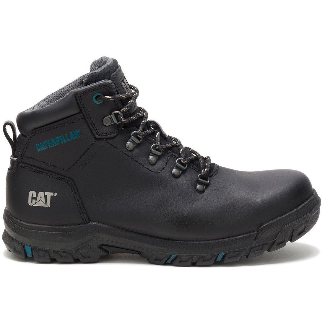 Mae Women's Steel Toe Waterproof Work Boots - Black Safety Shoes for Construction, Hiking & Outdoor Work - Non-Slip Comfortable Work Boots for Women