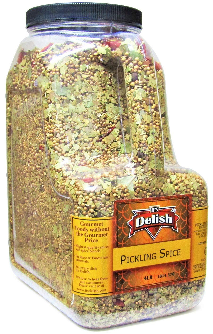 Organic Pickling Spice Blend - 4 LB (64 Oz) Bulk Gallon Size Jug - Perfect for Canning, Fermenting & Homemade Pickles - Ideal for Restaurants & Home Chefs