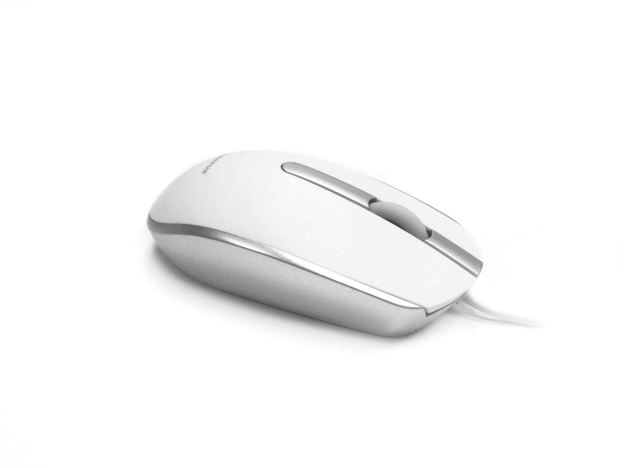 Accuratus MOU M100 USB-C White Wireless Mouse - Ambidextrous Optical Mouse with 800 DPI for Medical & Office Use - Perfect for Laptops, Desktops & Medical Workstations