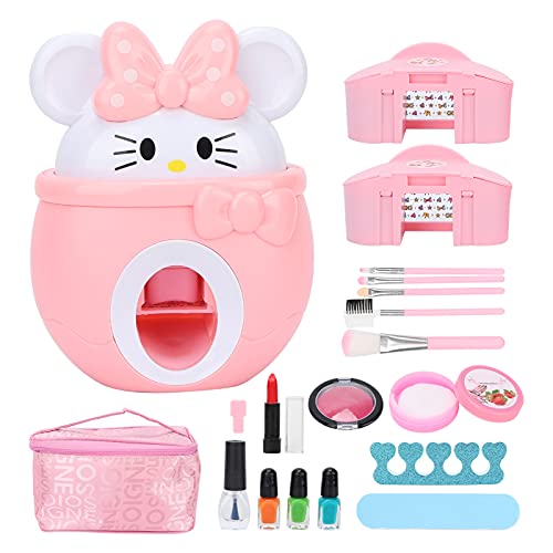 Girls Nail Polish Set - Nail Glam Salon Kit with Lipstick, Nail Stamper, Nail Files & Nail Art Tools | Perfect Gift for Kids & Princesses | Fun DIY Nail Art for Birthday Parties & Playdates