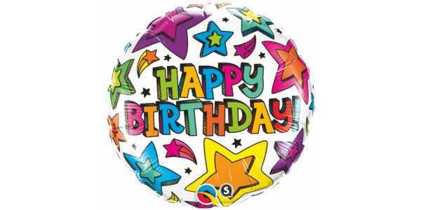 18-Pack Foil Birthday Balloons with Multiple Stars - Perfect for Birthday Parties, Baby Showers & Celebrations