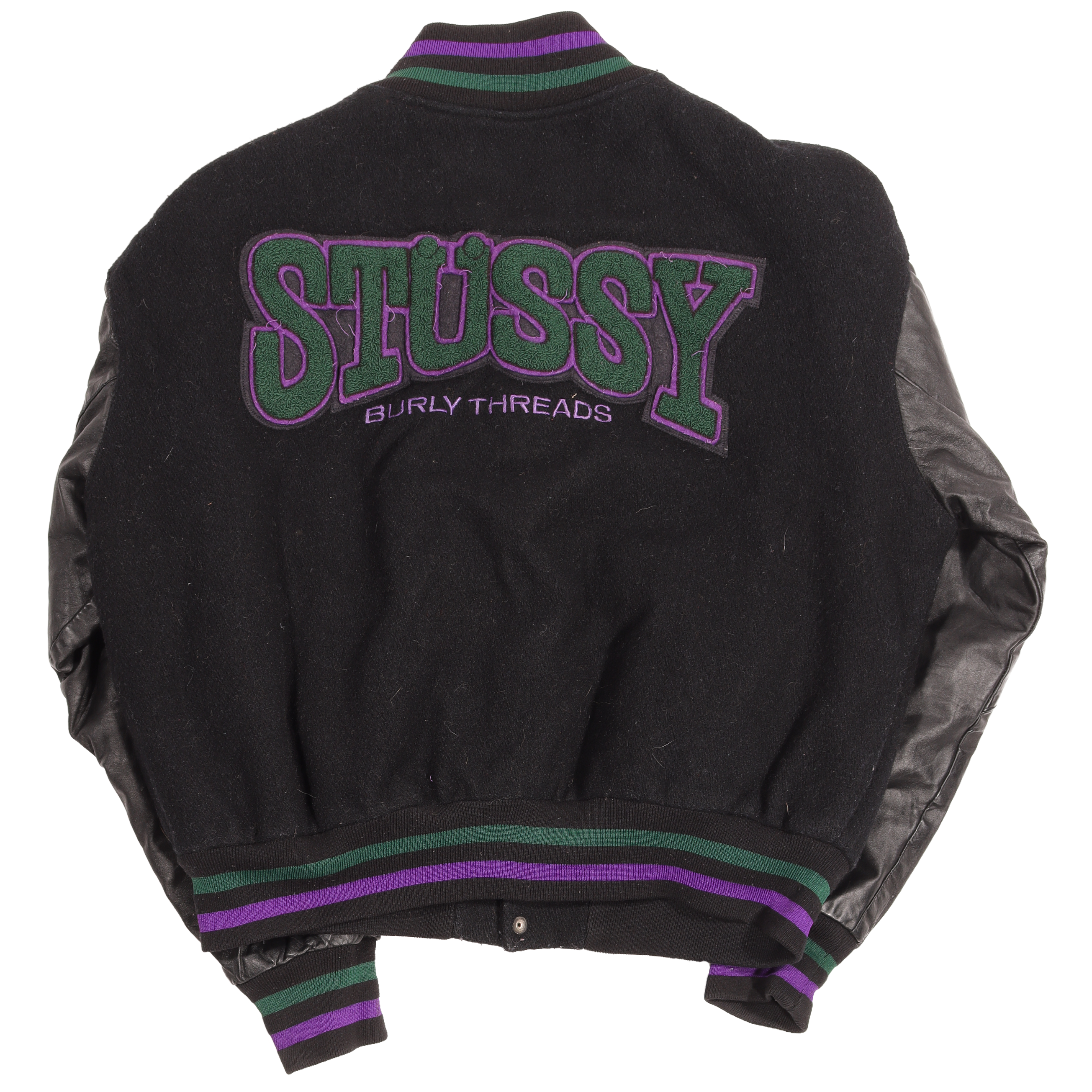 Vintage 1990s Stussy Varsity Jacket - Retro Streetwear Fashion for Men & Women - Perfect for Hip-Hop Style, 90s Nostalgia and Urban Outfits