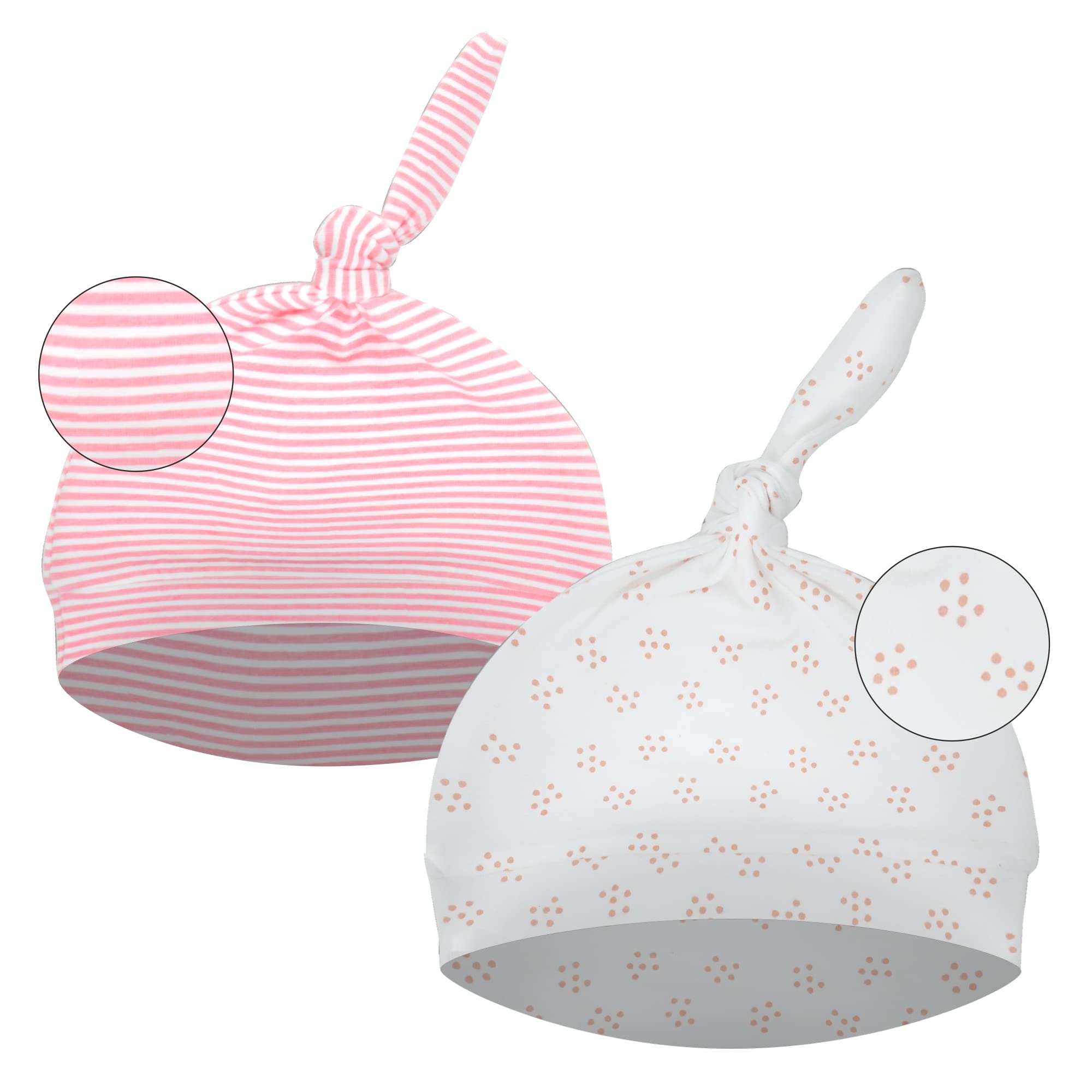 Organic Cotton Baby Beanie for Boys & Girls 0-6M - GOTS Certified for Newborns & Infants