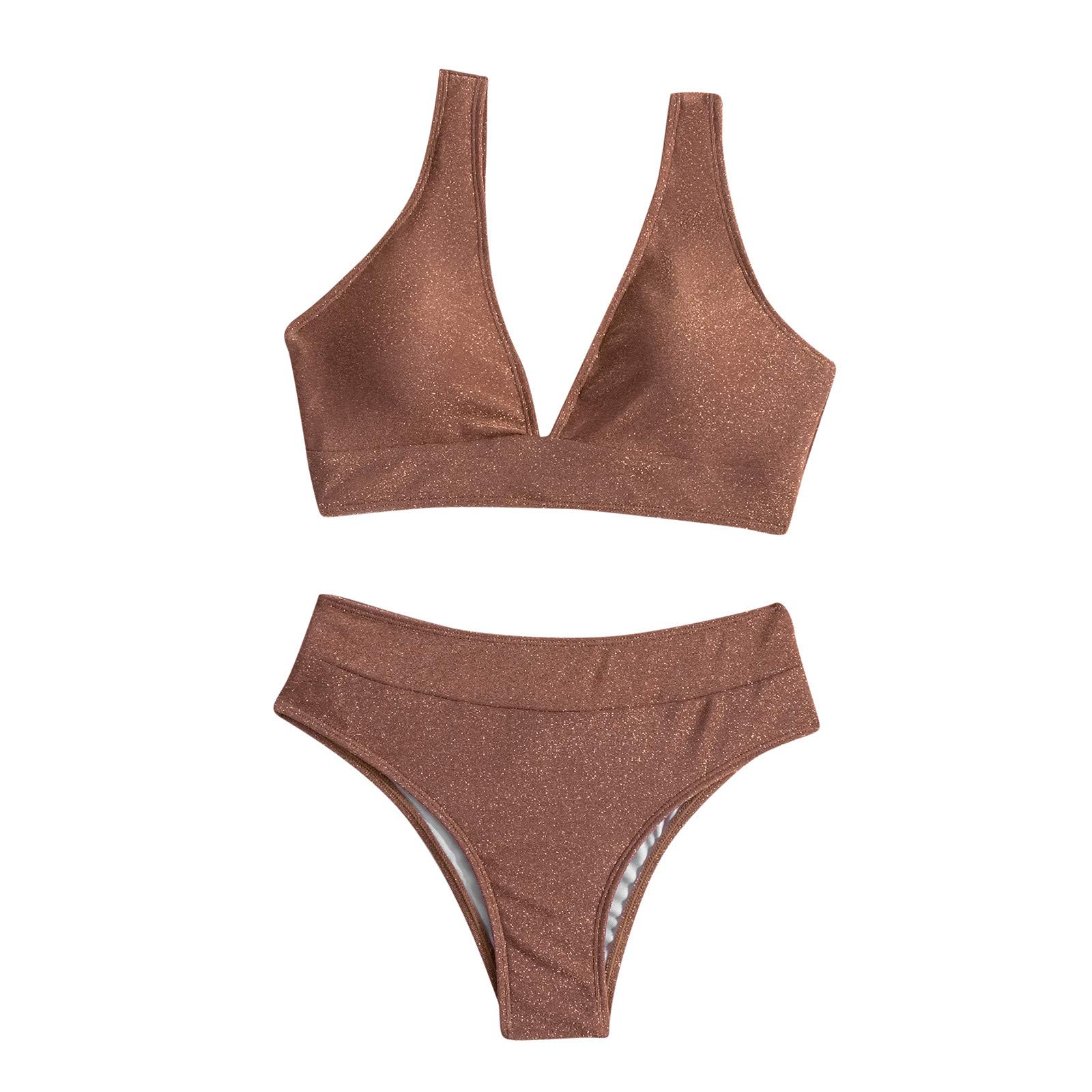 ORT Women's Sexy Bikini Set - Tummy Control High Waisted Two Piece Swimsuits & Tankini | Perfect for Beach Vacation, Pool Party & Summer Getaway