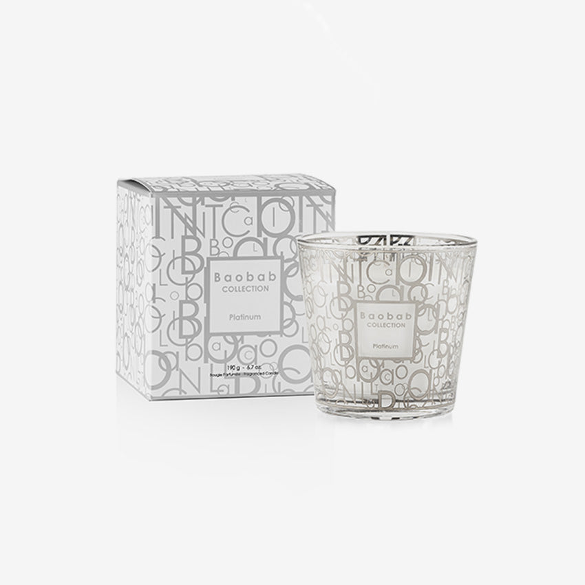 Baobab Collection My First Baobab Platinum Scented Candle - Luxury Home Fragrance for Relaxation & Romantic Ambiance