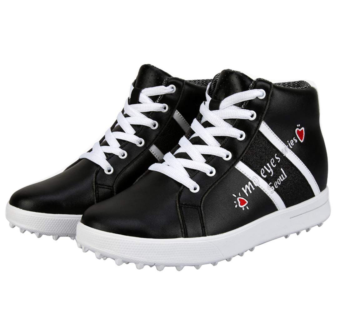 BHB Women's Waterproof Spikeless Glitter Golf Shoes – Comfortable High Heel Golf Shoes for Women & Girls | Perfect for Golfing, Casual Wear & Outdoor Activities