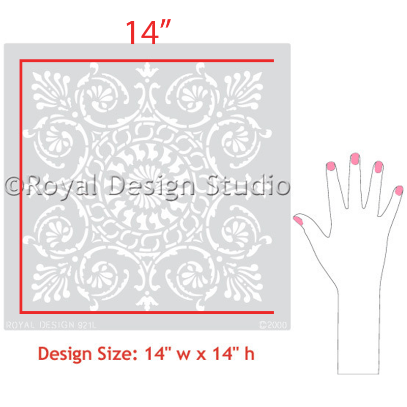 Palermo Tile Wall & Furniture Stencil - Reusable DIY Painting Template for Home Decor, Kitchen Backsplash, and Bathroom Renovation
