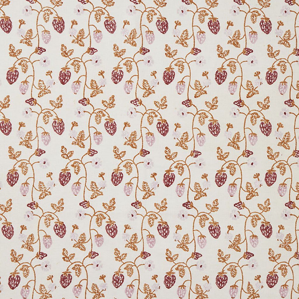 Strawberry Print Linen Cotton Fabric - Soft & Durable for DIY Crafts, Home Decor, and Quilting | Perfect for Curtains, Tablecloths, and Sewing Projects