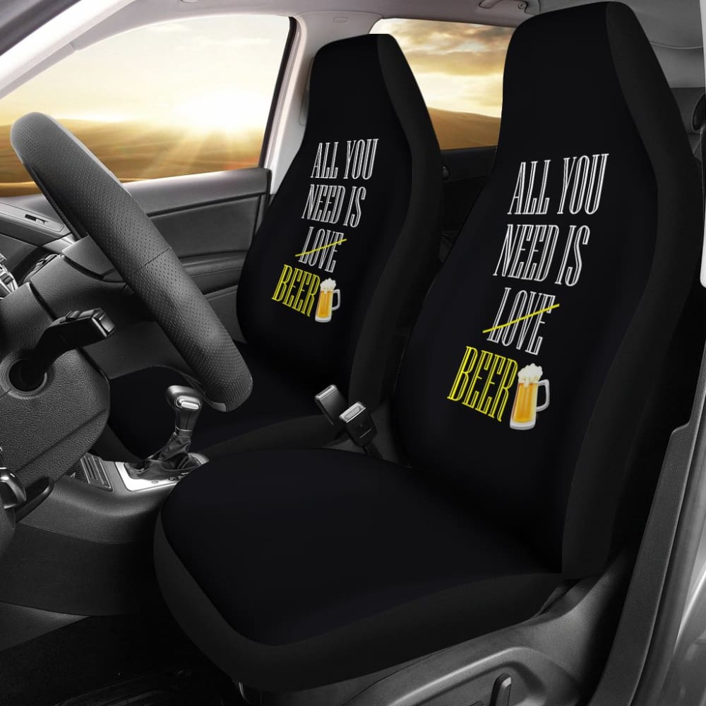 Premium Beer-Themed Car Seat Covers - Universal Fit for Cars & Trucks - Perfect for Beer Lovers & Tailgating Parties