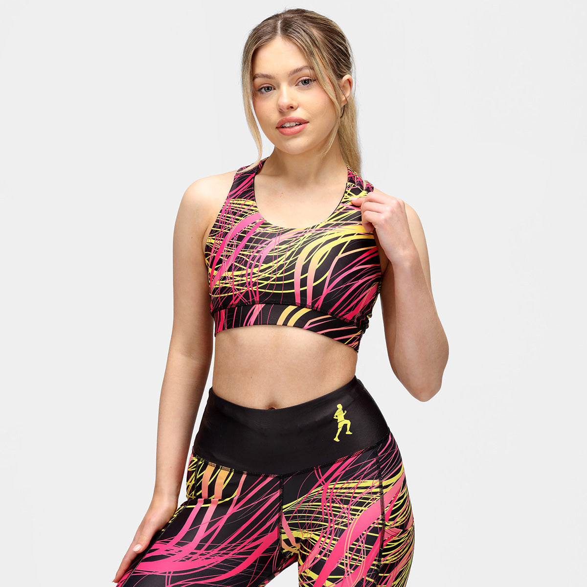 LLHM Sounds of London Cross Back Bra - Comfortable & Stylish Women's Sports Bra for Yoga, Running & Workouts - Perfect for Active Lifestyles & Gym Wear
