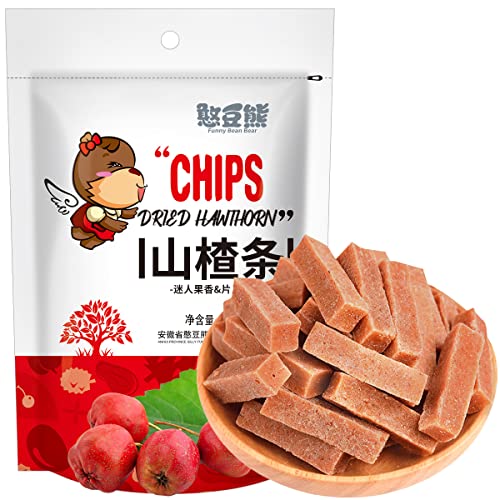 Organic Hawthorn Strips - Non-GMO, Kosher, Gluten-Free Vegan Snacks | Healthy Fruit Treats for Kids & Adults | Perfect for Holiday Gifts, Office Snacks & Road Trips by Funny Bean Bear