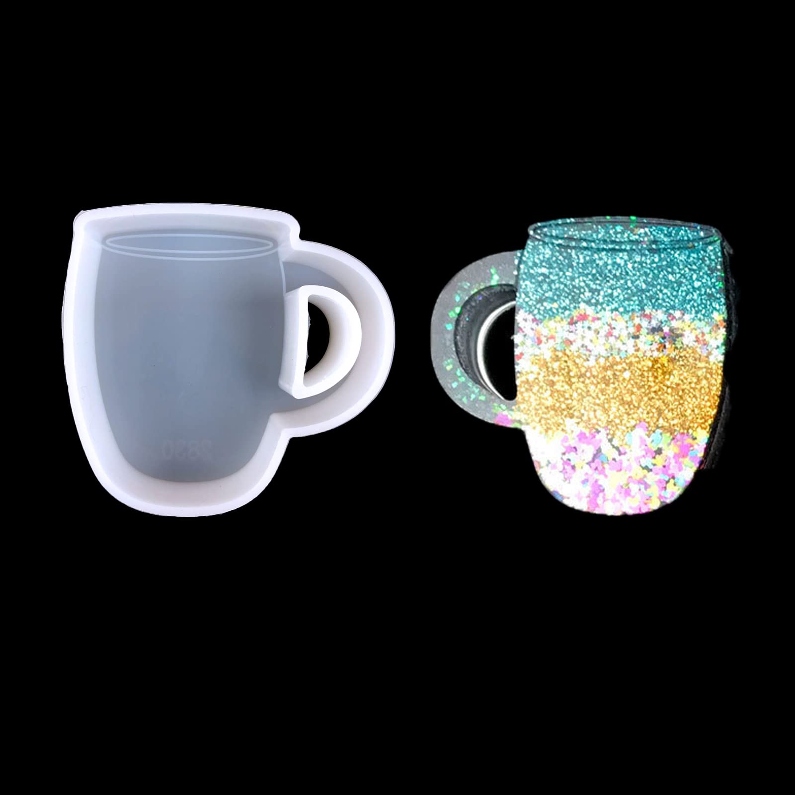 Silicone Molds for Freshies - Cup, Car & Aroma Bead Epoxy Resin Molds - DIY Soap, Candle & Pendant Making (Coffee Cup Design) - Perfect for Home Fragrance, Car Air Fresheners & Handmade Gifts