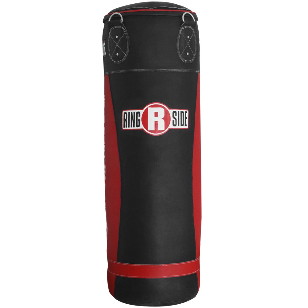 Ringside Large Leather Heavy Punching Bag for Boxing Training, MMA, Kickboxing & Home Gym Workouts - Durable Leather with Heavy Bag Chain & Swivel - Perfect for Boxing Gyms, Martial Arts Studios & Home Fitness Training