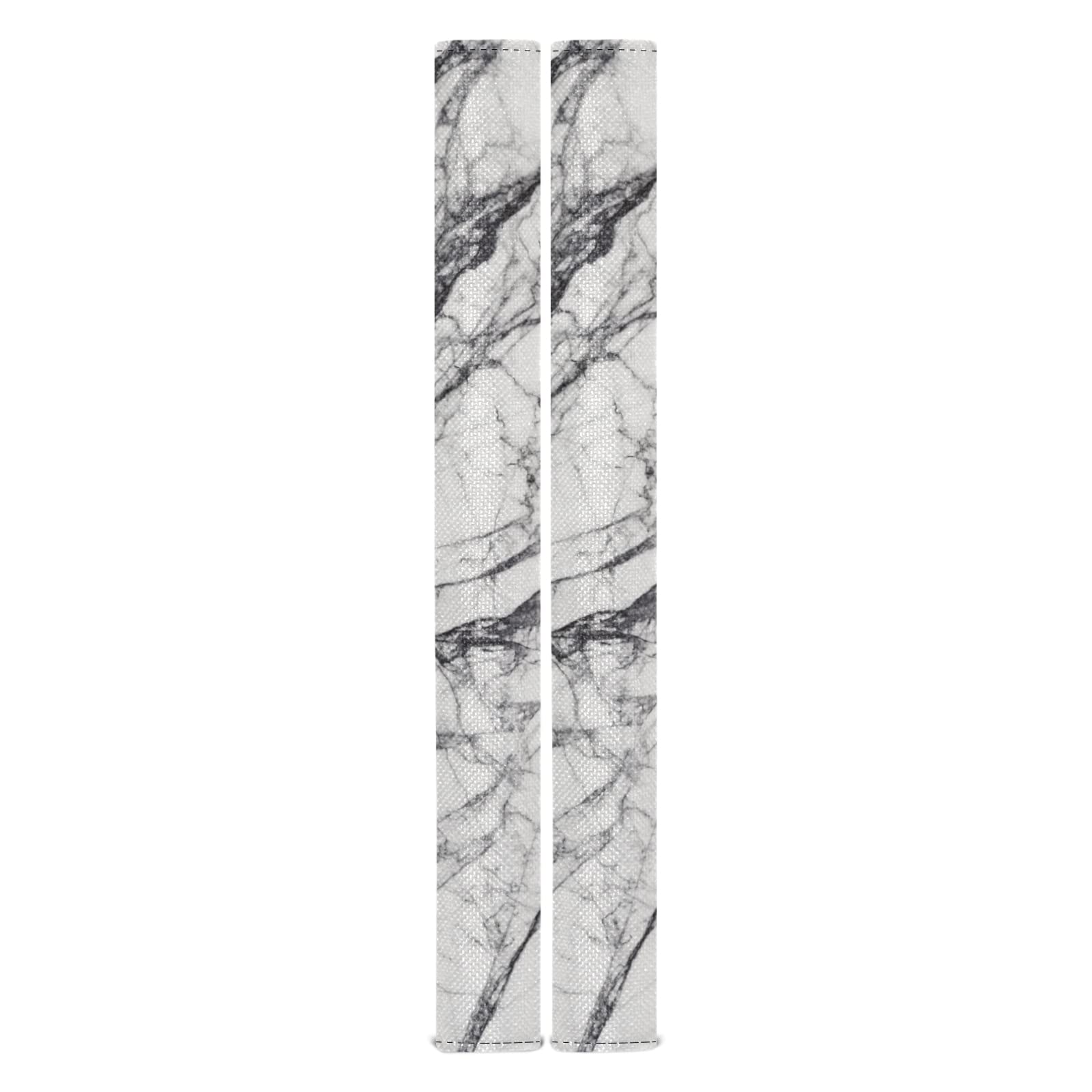 Premium Marble Refrigerator Handle Covers Set of 2 - Elegant White & Gray Kitchen Appliance Protectors for Fridge, Microwave, Oven & Dishwasher | Durable & Stylish Home Decor for Modern Kitchens | Perfect for Home Renovation & Gift Giving