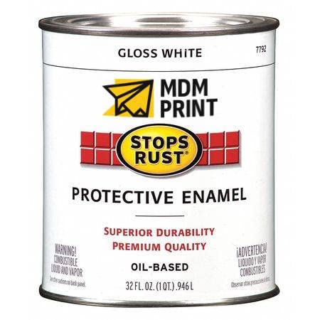 Premium Semi-Gloss Oil-Based Enamel Paint - Bright White (1 Quart) - Ideal for Interior Woodwork, Furniture & DIY Home Decor Projects