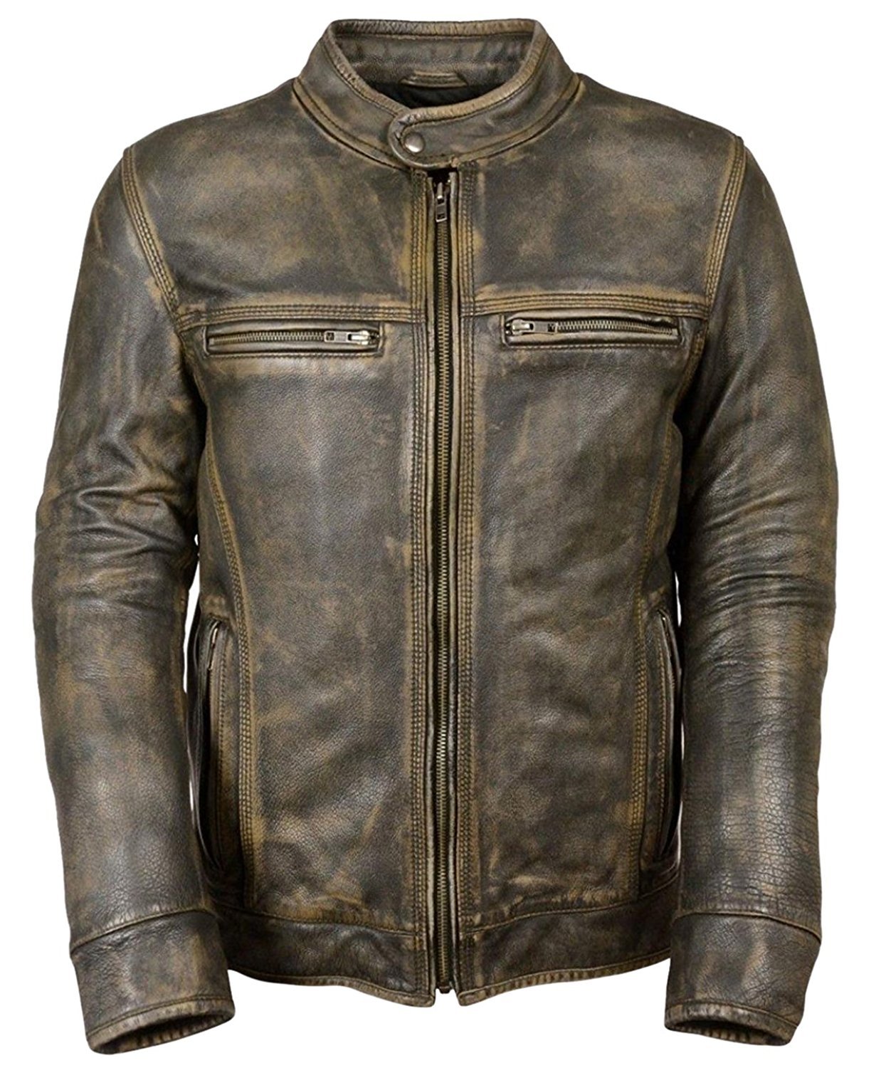Men's Black Real Lambskin Leather Motorcycle Jacket - Stylish Biker Jacket for Riding & Casual Wear | Premium Quality Men's Outerwear