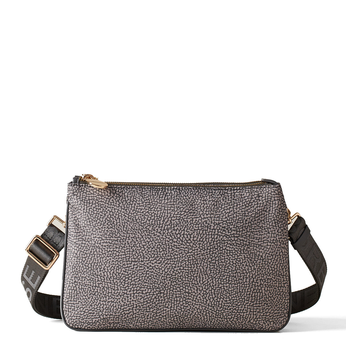 Borbonese Small Crossbody Bag in Recycled Nylon - Clay Grey 934119I15 | Eco-Friendly Fashion Accessory for Women | Perfect for Work, Travel & Everyday Use