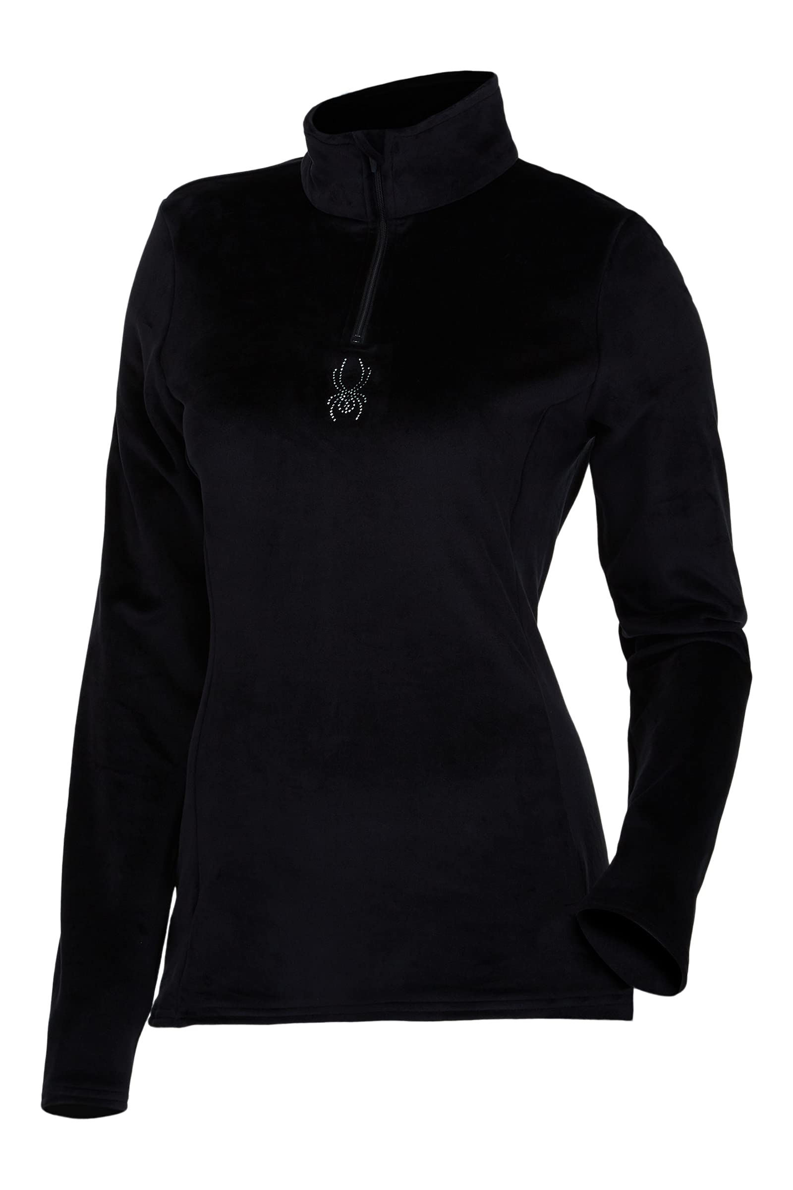 Spyder Women's Shimmer Bug Half Zip T-Neck Fleece Pullover - Warm Winter Layering for Skiing, Snowboarding & Outdoor Activities